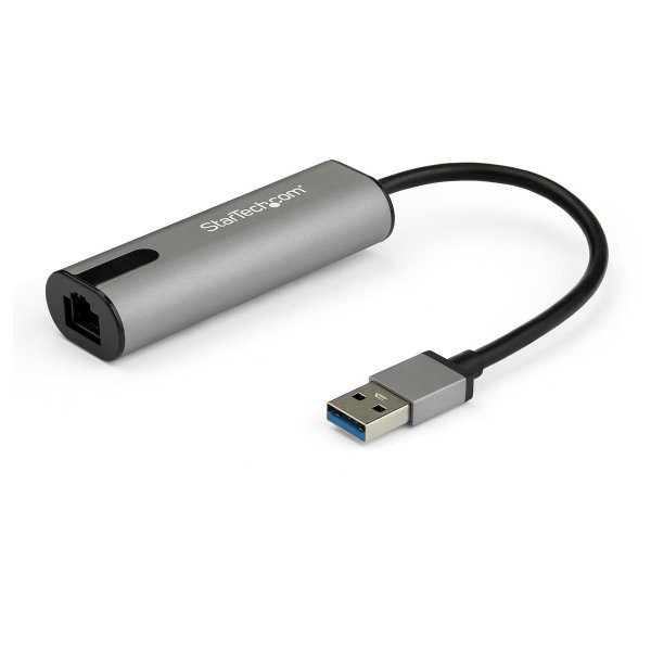 StarTech.com 2.5GbE USB-A auf Netzwerk Adapter - USB-A 3.0 2.5/1Gbit/s Multigeschwindigkeits Gigabit NIC - USB 3.1 Laptop auf RJ45/LAN - Lenovo X1 Carbon, HP EliteBook/ Zbook, Kabelgebunden, USB, Ethernet, 5000 Mbit/s, Schwarz, Grau