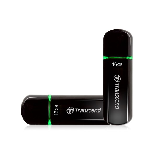 Transcend JetFlash 600, 16 GB, USB Typ-A, 2.0, Kappe, 10,3 g, Schwarz