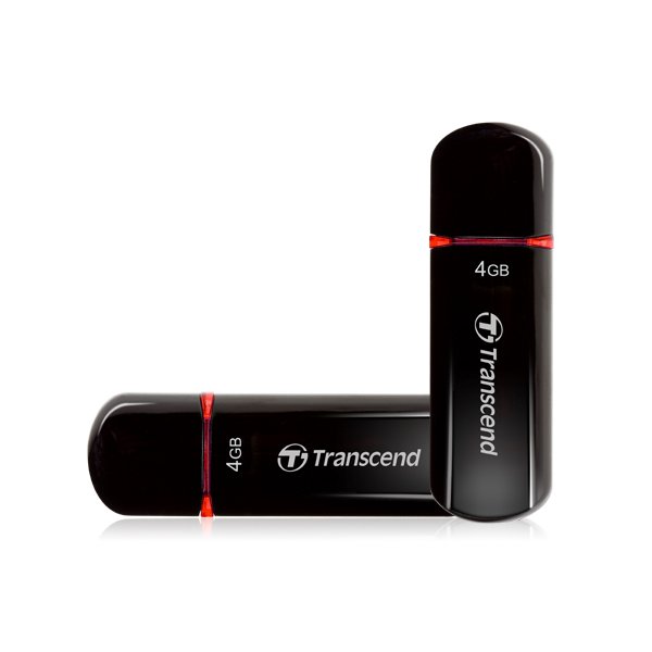 Transcend JetFlash 600, 4 GB, USB Typ-A, 2.0, Kappe, 15 g, Schwarz