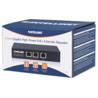 Intellinet 2-Port Gigabit High-Power PoE+ Extender, IEEE...