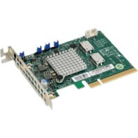 Supermicro AOC-SLG3-2E4T-O, PCIe, PCIe, Männlich, Grün, Grau, Server, Passiv