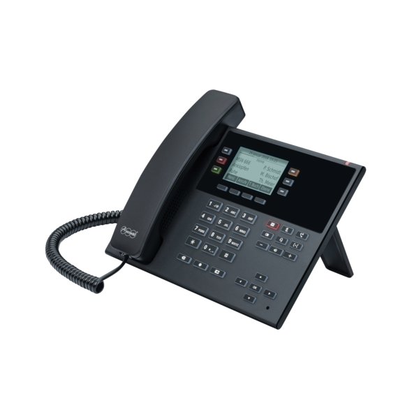 Auerswald COMfortel D-110, IP-Telefon, Schwarz, Kabelgebundenes Mobilteil, Kunststoff, Wand, 3 Zeilen