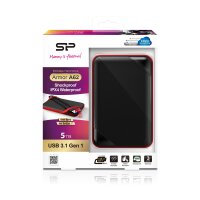 Silicon Power Armor A62, 5 TB, 2.5", 3.2 Gen 1 (3.1 Gen 1), Schwarz, Rot