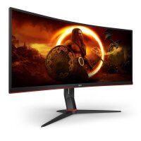 AOC G2 CU34G2X/BK, 86,4 cm (34"), 3440 x 1440 Pixel, Quad HD, LED, 1 ms, Schwarz, Rot