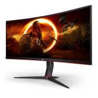 AOC G2 CU34G2X/BK, 86,4 cm (34"), 3440 x 1440 Pixel, Quad HD, LED, 1 ms, Schwarz, Rot