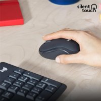 Logitech MK295 Silent Wireless Combo, Kabellos, RF Wireless, QWERTZ, Graphit, Maus enthalten