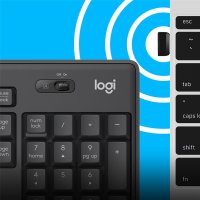 Logitech MK295 Silent Wireless Combo, Kabellos, RF Wireless, QWERTZ, Graphit, Maus enthalten