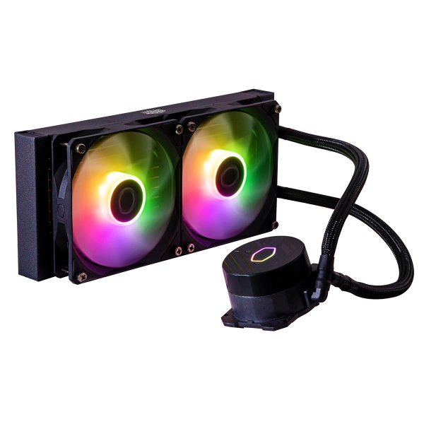 Cooler Master MasterLiquid 240L Core ARGB, Liquid cooling kit, 12 cm, 650 RPM, 1750 RPM, 27,2 dB, 71,93 cfm