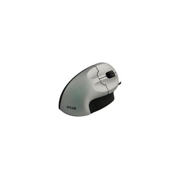 Bakker Grip Mouse, rechts, Vertikale Ausführung, Optisch, USB Typ-A, 1600 DPI, Schwarz, Silber