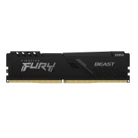 Kingston FURY 32GB 2666MT/s DDR4 CL16 DIMM (2er-Kit) 1Gx8 Beast Black, 32 GB, 2 x 16 GB, DDR4, 288-pin DIMM