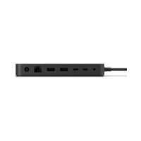 Microsoft Surface Thunderbolt 4 Dock, Thunderbolt 4, 3.5mm, RJ-45, Thunderbolt 4, USB 3.2 Gen 2 (3.1 Gen 2) Type-A, USB Typ-C, Kensington, Schwarz, 165 W, Rundkabel