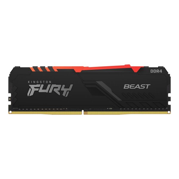 Kingston FURY Beast RGB, 8 GB, 1 x 8 GB, DDR4, 3200 MHz, 288-pin DIMM, Schwarz