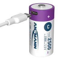 Ansmann 1313-0004, Wiederaufladbarer Akku, C, Lithium-Ion (Li-Ion), 1,5 V, 2 Stück(e), 2300 mAh