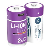 Ansmann 1313-0004, Wiederaufladbarer Akku, C, Lithium-Ion (Li-Ion), 1,5 V, 2 Stück(e), 2300 mAh