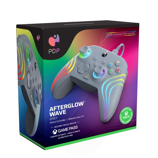 PDP Afterglow Wave, Gamepad, PC, Xbox One, Xbox Series S, Xbox Series X, Schaltfläche Zurück, D-Pad, Schaltfläche Teilen, Analog / Digital, Mehrfarbig, Kabelgebunden