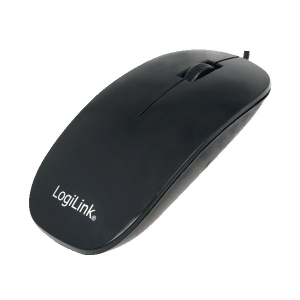 LogiLink ID0063, Beidhändig, Optisch, USB Typ-A, 1000 DPI, Schwarz