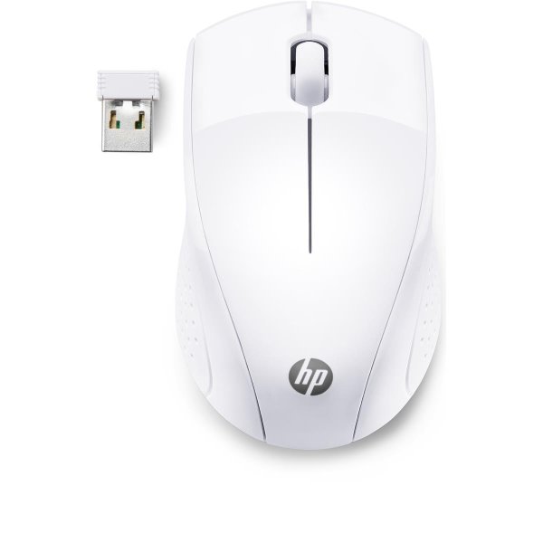 HP Wireless-Maus 220 (Snow White) - Optisch - RF Wireless - Weiß