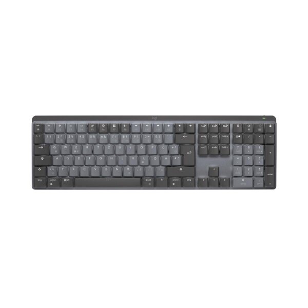 Logitech MX Mechanical, Kabellos, RF Wireless + Bluetooth, Mechanischer Switch, QWERTZ, LED, Graphit, Grau