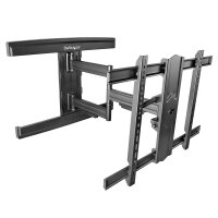 StarTech.com TV Wandhalterung für bis zu 80 Zoll (50 kg) VESA-Halterungsdisplays - Low Profile Full Motion Universal TV Wandbefestigung - Vollbeweglicher Schwenkarm, 200 x 100 mm, 600 x 400 mm, -15 - 2°, -90 - 90°, Stahl, Schwarz