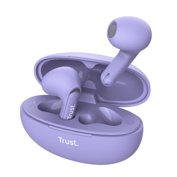 Trust Yavi, True Wireless Stereo (TWS), 20 - 20000 Hz, Anrufe/Musik, 36 g, Kopfhörer, Violett