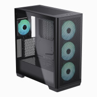 APNX C1-BK-V1, Midi Tower, PC, Schwarz, ATX, micro ATX, Mini-ITX, SECC, SGCC, 16,6 cm