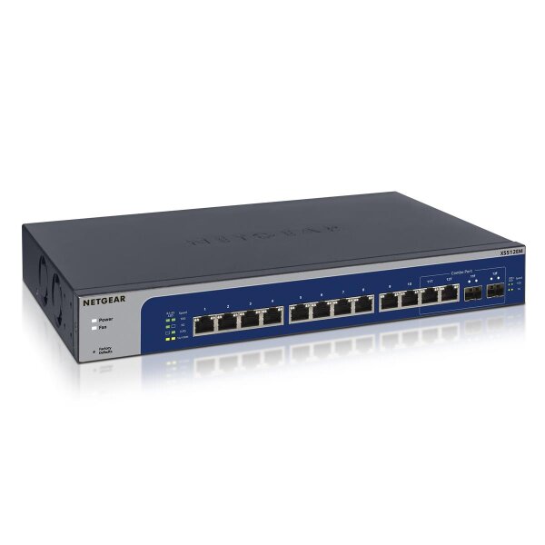 Netgear XS512EM, Managed, L2, 10G Ethernet (100/1000/10000), Rack-Einbau, 1U