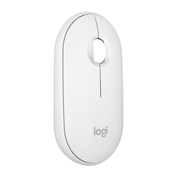 Logitech Pebble 2 M350s, Beidhändig, Optisch, RF Wireless + Bluetooth, 4000 DPI, Weiß