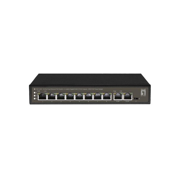 LevelOne FGP-1031, Unmanaged, Gigabit Ethernet (10/100/1000), Vollduplex, Power over Ethernet (PoE)