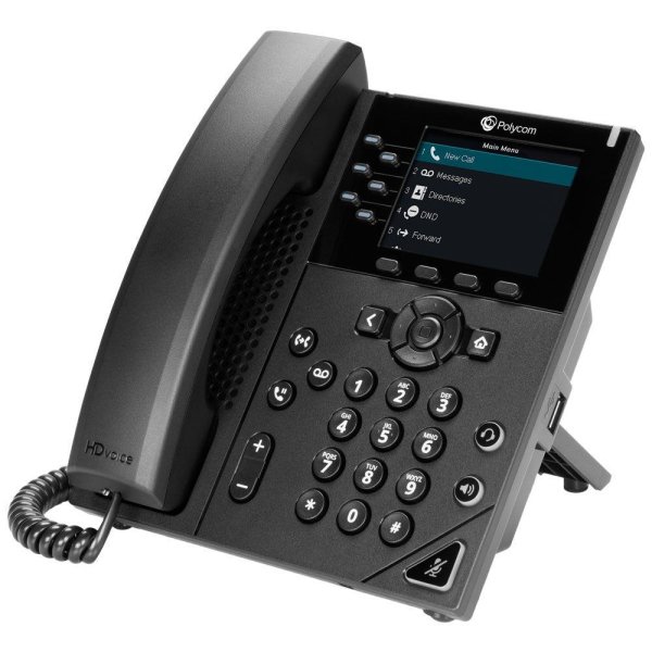 Poly 350 - IP-Telefon - Schwarz - Kabelgebundenes Mobilteil - Im Band - 6 Zeilen - Digital