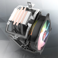 RAIJINTEK ELEOS RBW, Flüssigkeitskühlung, 10 cm, 22,95 dB, 52 cfm, Schwarz