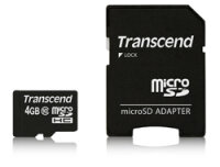 Transcend TS4GUSDHC10, 4 GB, MicroSDHC, Klasse 10, NAND, 90 MB/s, Schwarz