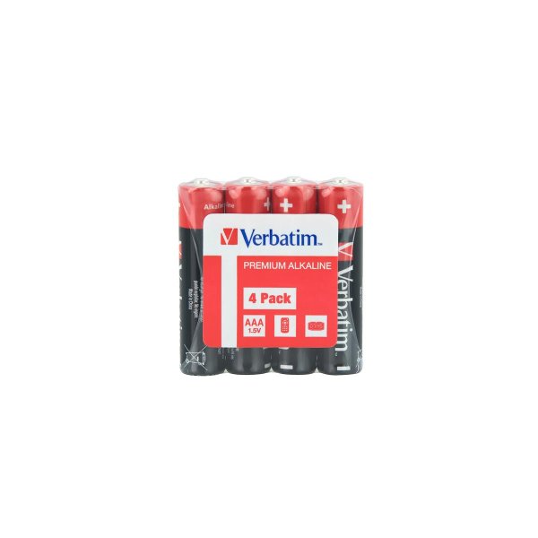 Verbatim AAA, Einwegbatterie, AAA, Alkali, 1,5 V, Premium, Schwarz, Rot