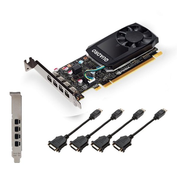 PNY VCQP1000DVIV2-PB, Quadro P1000 V2, 4 GB, GDDR5, 128 Bit, 5120 x 2880 Pixel, PCI Express x16 3.0