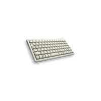 Cherry G84-4100 Kompakte Kabelgebundene Tastatur, USB/PS2, Hell Grau (QWERTZ - DE), Mini, Kabelgebunden, USB, QWERTZ, Grau