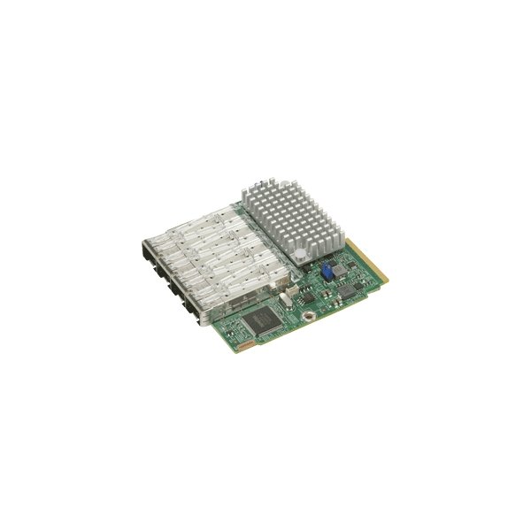 Supermicro AOC-MTG-i4S, Eingebaut, Kabelgebunden, Faser, 100000 Mbit/s, Grün, Silber