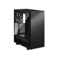 Fractal Design Define 7 Compact, Midi Tower, PC, Schwarz, ATX, micro ATX, Micro-ITX, Aluminium, Stahl, Gehärtetes Glas, Heimbüro