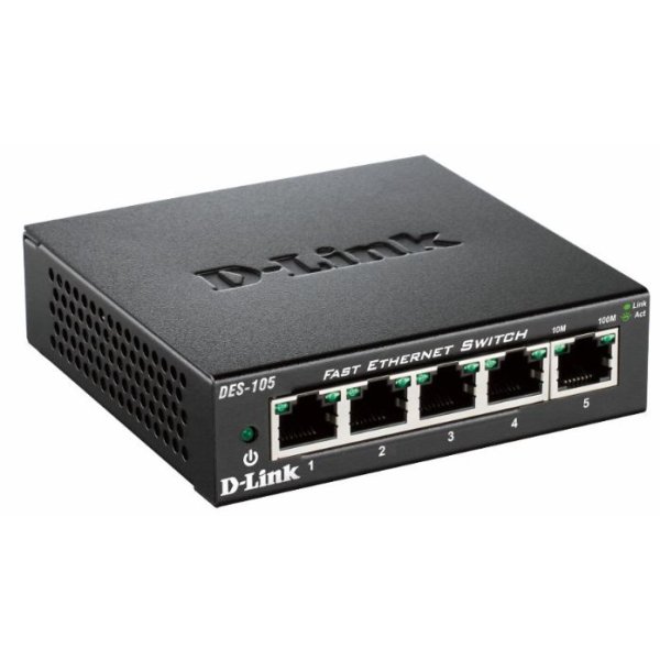 D-Link DES-105, Unmanaged, L2, Vollduplex