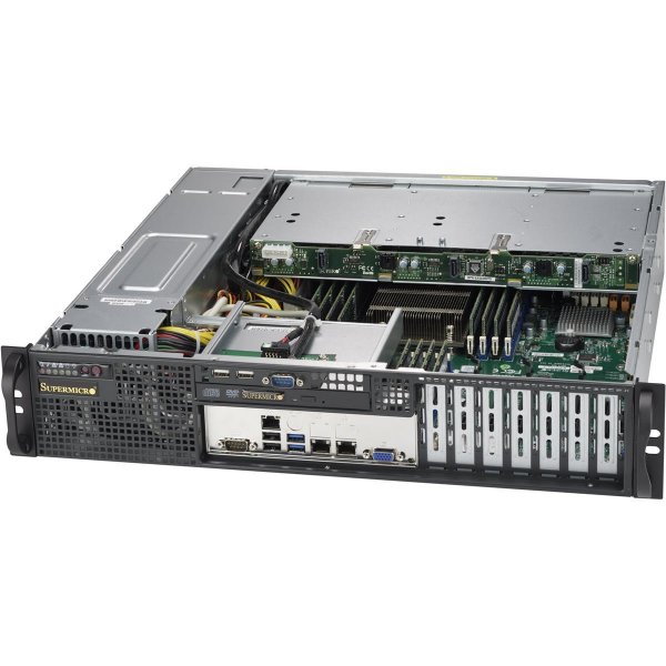 Supermicro SuperChassis 823MTQC-R802LPB, Rack, Server, Schwarz, ATX, EATX, 2U, 800 W