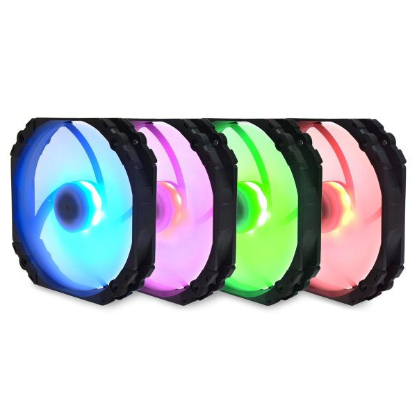 Scythe Kaze Flex 140 RGB PWM, Ventilator, 14 cm, 300 RPM, 1800 RPM, 26,45 dB, 100,8 cfm