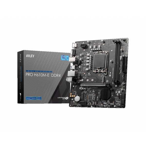 MSI PRO H610M-E DDR4, Intel, LGA 1700, Intel® Core™ i9, LGA 1700, DDR4-SDRAM, 64 GB