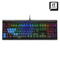 Sharkoon SKILLER SGK60, Kabelgebunden, USB, Mechanischer Switch, QWERTY, RGB-LED, Schwarz