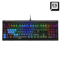 Sharkoon SKILLER SGK60, Kabelgebunden, USB, Mechanischer Switch, QWERTY, RGB-LED, Schwarz