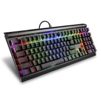 Sharkoon SKILLER SGK60, Kabelgebunden, USB, Mechanischer Switch, QWERTY, RGB-LED, Schwarz