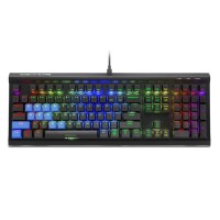 Sharkoon SKILLER SGK60, Kabelgebunden, USB, Mechanischer Switch, QWERTY, RGB-LED, Schwarz