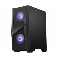 MSI MAG FORGE 100M - Midi Tower - PC - Gehärtetes Glas - Schwarz - Transparent - ATX,Micro ATX,Mini-ITX - Gaming