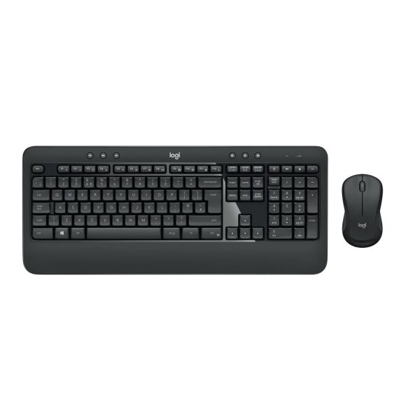 Logitech Advanced MK540, Kabellos, USB, Membran Key Switch, QWERTZ, Schwarz, Weiß, Maus enthalten