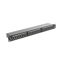 Lanberg PPS5-1024-B, RJ-45, Cat5,Cat5e, Schwarz, Metall,...