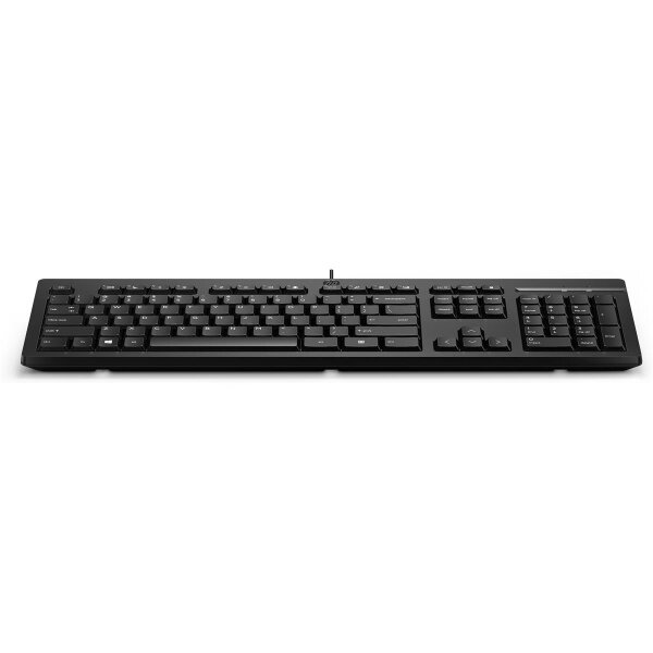 HP 125 Kabelgebundene Tastatur, Volle Größe (100%), USB, Membran Key Switch, Schwarz