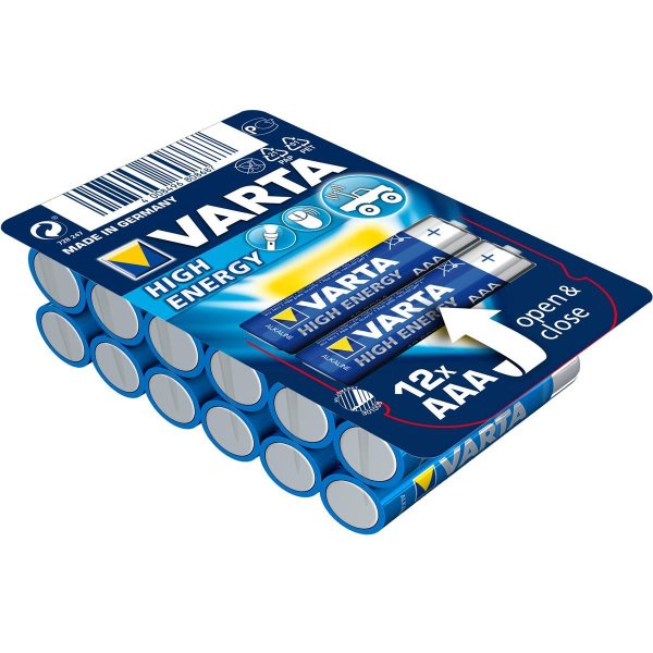 Varta BV-HE 12 AAA, Einwegbatterie, AAA, Alkali, 1,5 V, 12 Stück(e), Blau