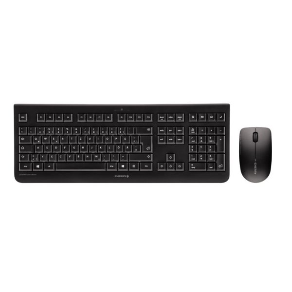 Cherry DW 3000, Standard, Kabellos, RF Wireless, AZERTY, Schwarz, Maus enthalten